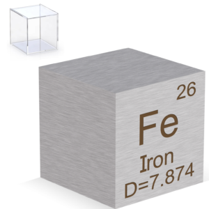 Iron Cube 0.39'' 99.99% High Purity Metal Density Elemental Cube